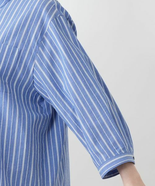 Leilian PLUS HOUSE / レリアンプラスハウス シャツ・ブラウス | ストライプ七分袖ブラウス【Leilian WHITE LABEL】 | 詳細12