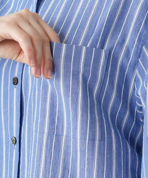 Leilian PLUS HOUSE / レリアンプラスハウス シャツ・ブラウス | ストライプ七分袖ブラウス【Leilian WHITE LABEL】 | 詳細14