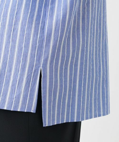 Leilian PLUS HOUSE / レリアンプラスハウス シャツ・ブラウス | ストライプ七分袖ブラウス【Leilian WHITE LABEL】 | 詳細15