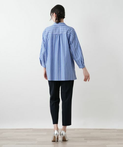 Leilian PLUS HOUSE / レリアンプラスハウス シャツ・ブラウス | ストライプ七分袖ブラウス【Leilian WHITE LABEL】 | 詳細6
