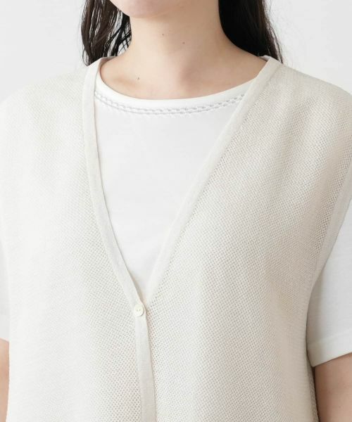Leilian PLUS HOUSE / レリアンプラスハウス テーラードジャケット | カラーブロックニットベスト【Leilian WHITE LABEL】 | 詳細10