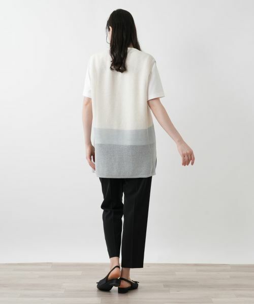 Leilian PLUS HOUSE / レリアンプラスハウス テーラードジャケット | カラーブロックニットベスト【Leilian WHITE LABEL】 | 詳細6