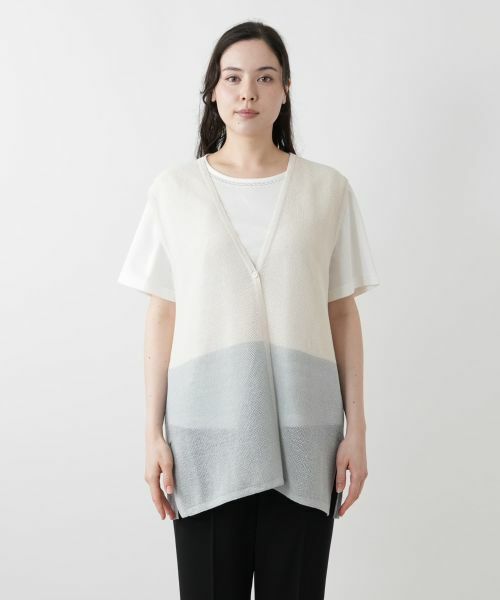 Leilian PLUS HOUSE / レリアンプラスハウス テーラードジャケット | カラーブロックニットベスト【Leilian WHITE LABEL】 | 詳細7