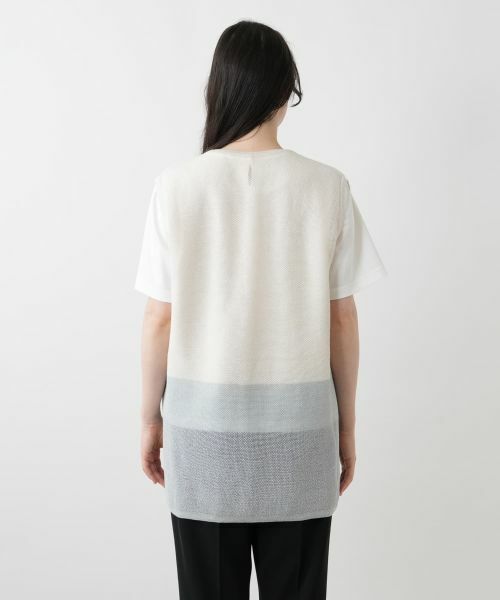 Leilian PLUS HOUSE / レリアンプラスハウス テーラードジャケット | カラーブロックニットベスト【Leilian WHITE LABEL】 | 詳細9