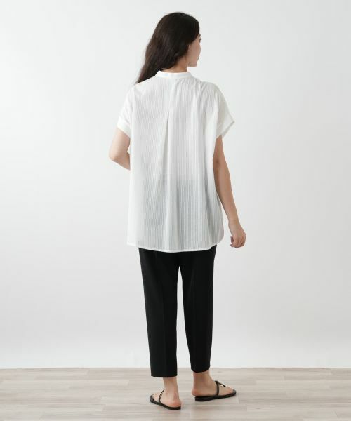 Leilian PLUS HOUSE / レリアンプラスハウス シャツ・ブラウス | バンドカラーブラウス【Leilian WHITE LABEL】 | 詳細3