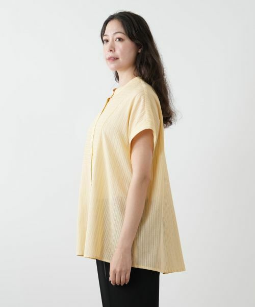 Leilian PLUS HOUSE / レリアンプラスハウス シャツ・ブラウス | バンドカラーブラウス【Leilian WHITE LABEL】 | 詳細8