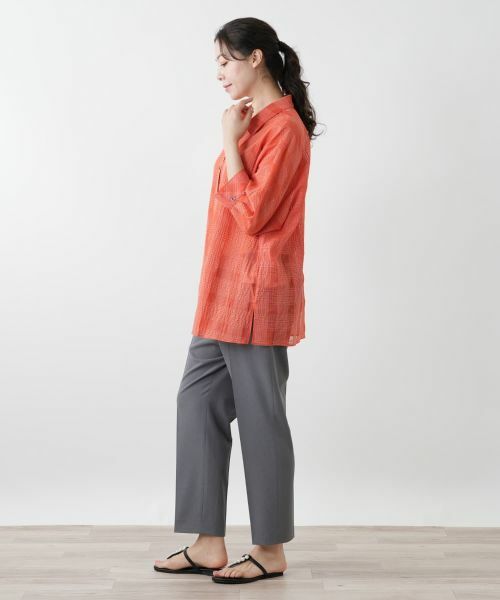 Leilian PLUS HOUSE / レリアンプラスハウス シャツ・ブラウス | チェックブラウス【Leilian WHITE LABEL】 | 詳細2