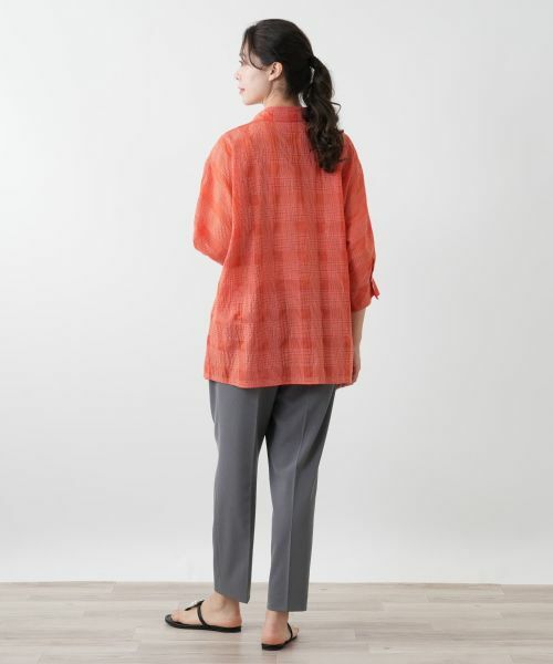 Leilian PLUS HOUSE / レリアンプラスハウス シャツ・ブラウス | チェックブラウス【Leilian WHITE LABEL】 | 詳細3