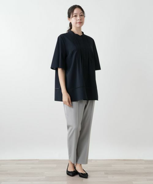 Leilian PLUS HOUSE / レリアンプラスハウス シャツ・ブラウス | ピンタックブラウス【Leilian WHITE LABEL】 | 詳細1