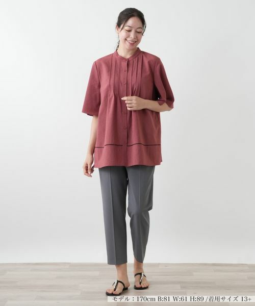 Leilian PLUS HOUSE / レリアンプラスハウス シャツ・ブラウス | ピンタックブラウス【Leilian WHITE LABEL】 | 詳細4