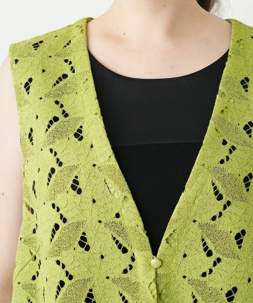 Leilian PLUS HOUSE / レリアンプラスハウス テーラードジャケット | レースベスト【Leilian WHITE LABEL】 | 詳細10