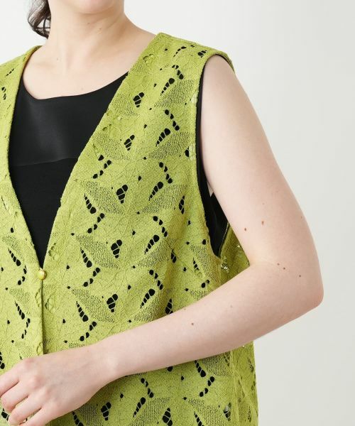 Leilian PLUS HOUSE / レリアンプラスハウス テーラードジャケット | レースベスト【Leilian WHITE LABEL】 | 詳細12