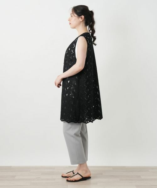 Leilian PLUS HOUSE / レリアンプラスハウス テーラードジャケット | レースベスト【Leilian WHITE LABEL】 | 詳細2