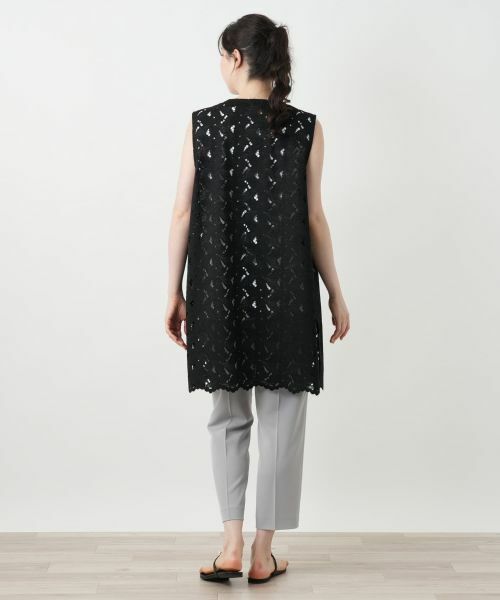 Leilian PLUS HOUSE / レリアンプラスハウス テーラードジャケット | レースベスト【Leilian WHITE LABEL】 | 詳細3
