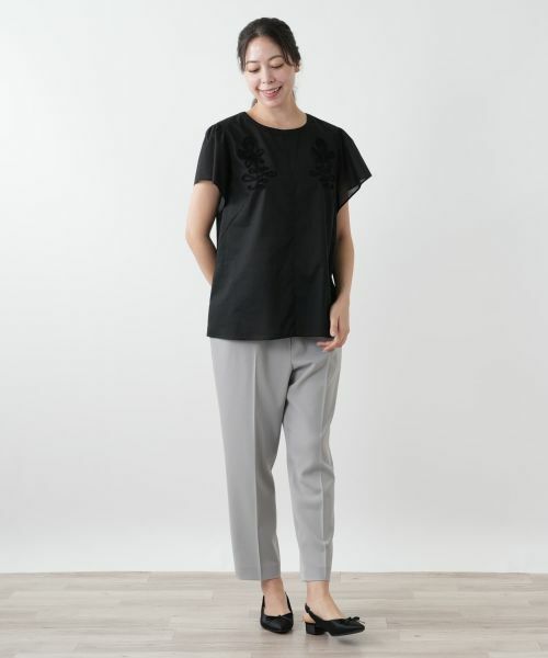 Leilian PLUS HOUSE / レリアンプラスハウス シャツ・ブラウス | フラワー刺繍ブラウス【Leilian WHITE LABEL】 | 詳細1