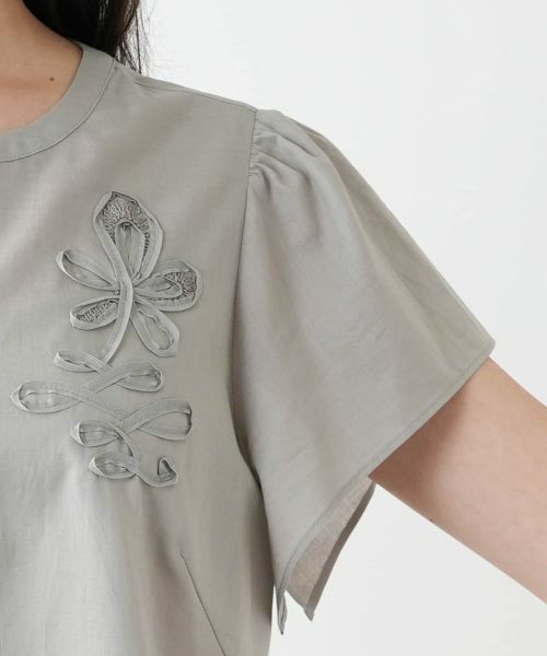 Leilian PLUS HOUSE / レリアンプラスハウス シャツ・ブラウス | フラワー刺繍ブラウス【Leilian WHITE LABEL】 | 詳細12