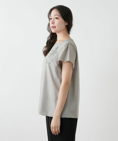 Leilian PLUS HOUSE / レリアンプラスハウス シャツ・ブラウス | フラワー刺繍ブラウス【Leilian WHITE LABEL】 | 詳細8