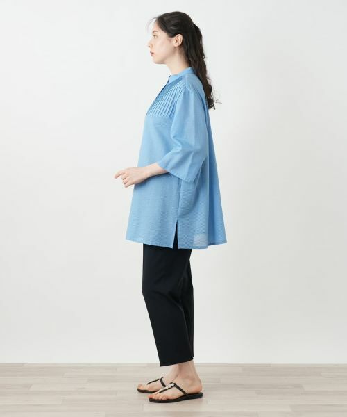 Leilian PLUS HOUSE / レリアンプラスハウス シャツ・ブラウス | バンドカラーブラウス【Leilian WHITE LABEL】 | 詳細2