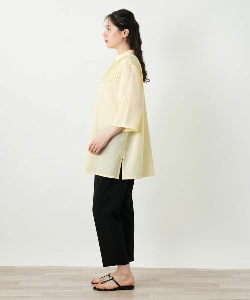 Leilian PLUS HOUSE / レリアンプラスハウス シャツ・ブラウス | バンドカラーブラウス【Leilian WHITE LABEL】 | 詳細6