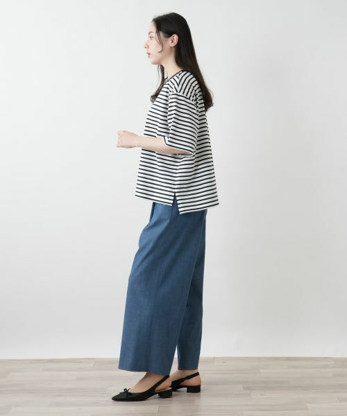 Leilian PLUS HOUSE / レリアンプラスハウス Tシャツ | ボーダーカットソー【Leilian WHITE LABEL】 | 詳細2