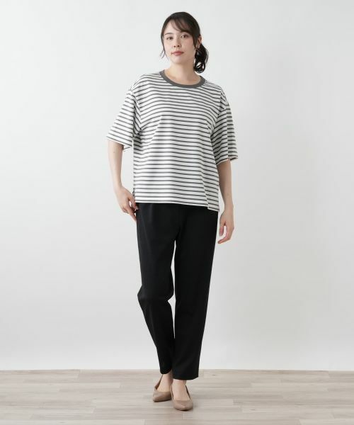 Leilian PLUS HOUSE / レリアンプラスハウス Tシャツ | ボーダーカットソー【Leilian WHITE LABEL】 | 詳細4