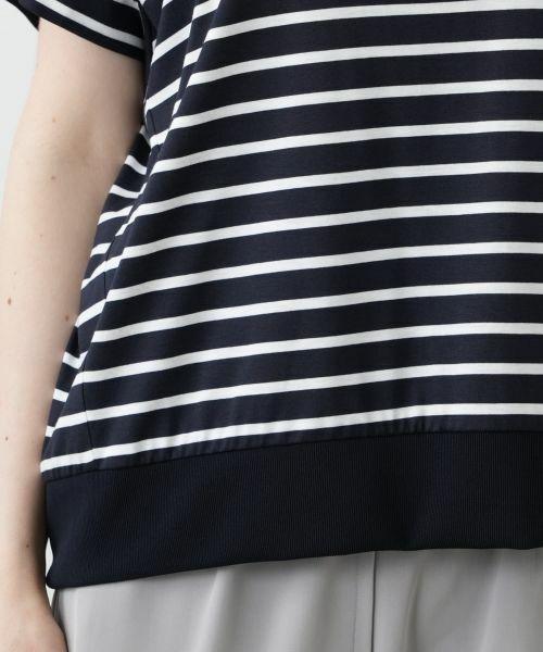 Leilian PLUS HOUSE / レリアンプラスハウス カットソー | ボーダー切替Vネックカットソー【Leilian WHITE LABEL】 | 詳細13