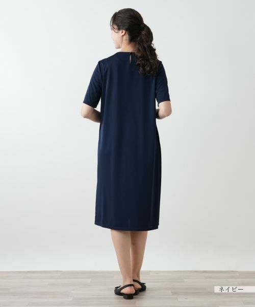 Leilian PLUS HOUSE / レリアンプラスハウス ドレス | ベルト付きプリーツワンピース【Leilian WHITE LABEL】 | 詳細10