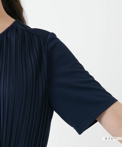 Leilian PLUS HOUSE / レリアンプラスハウス ドレス | ベルト付きプリーツワンピース【Leilian WHITE LABEL】 | 詳細17