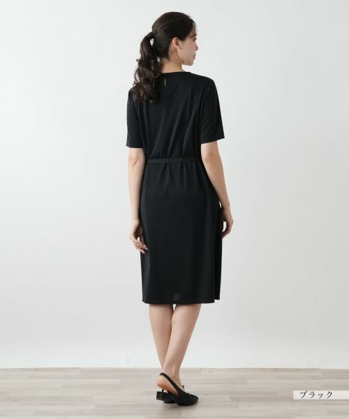 Leilian PLUS HOUSE / レリアンプラスハウス ドレス | ベルト付きプリーツワンピース【Leilian WHITE LABEL】 | 詳細3