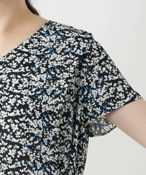 Leilian PLUS HOUSE / レリアンプラスハウス ドレス | 【店舗人気】プリントVネックワンピース【Leilian WHITE LABEL】 | 詳細13