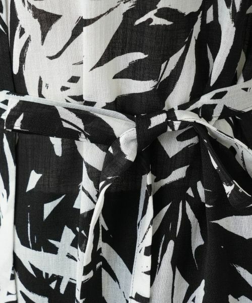 Leilian PLUS HOUSE / レリアンプラスハウス ドレス | リーフ柄フレアワンピース【Leilian WHITE LABEL】 | 詳細15