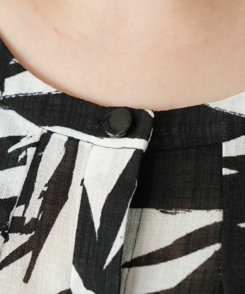 Leilian PLUS HOUSE / レリアンプラスハウス ドレス | リーフ柄フレアワンピース【Leilian WHITE LABEL】 | 詳細16