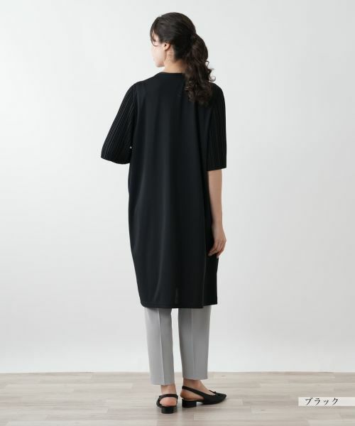 Leilian PLUS HOUSE / レリアンプラスハウス テーラードジャケット | プリーツロングジャケット【Leilian WHITE LABEL】 | 詳細3