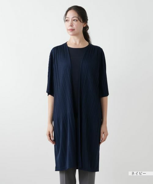 Leilian PLUS HOUSE / レリアンプラスハウス テーラードジャケット | プリーツロングジャケット【Leilian WHITE LABEL】 | 詳細7