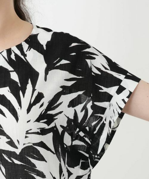 Leilian PLUS HOUSE / レリアンプラスハウス シャツ・ブラウス | 【店舗人気】リーフ柄チュニックブラウス【Leilian WHITE LABEL】 | 詳細13