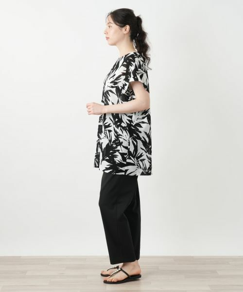 Leilian PLUS HOUSE / レリアンプラスハウス シャツ・ブラウス | 【店舗人気】リーフ柄チュニックブラウス【Leilian WHITE LABEL】 | 詳細6