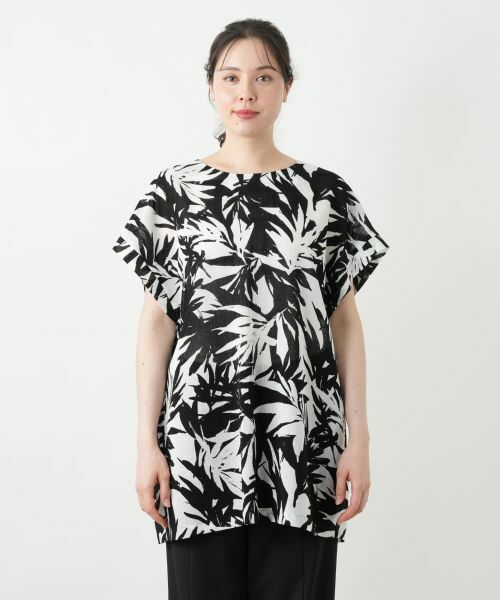 Leilian PLUS HOUSE / レリアンプラスハウス シャツ・ブラウス | 【店舗人気】リーフ柄チュニックブラウス【Leilian WHITE LABEL】 | 詳細8