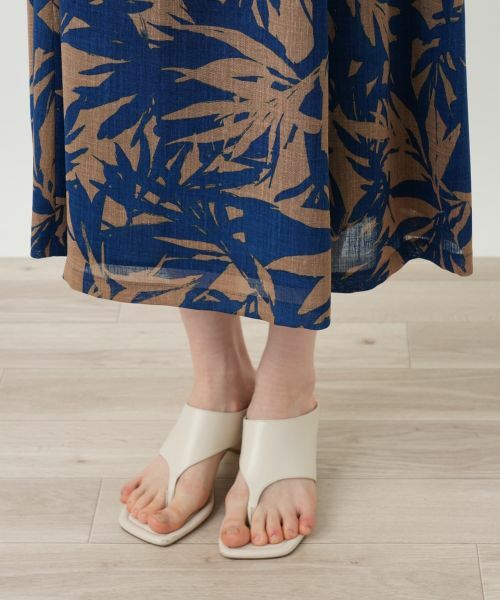 Leilian PLUS HOUSE / レリアンプラスハウス ミニ・ひざ丈スカート | リーフ柄フレアスカート【Leilian WHITE LABEL】 | 詳細11