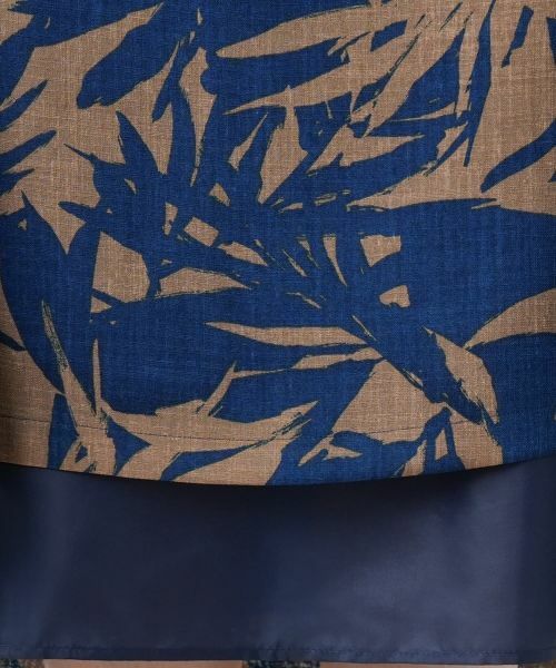 Leilian PLUS HOUSE / レリアンプラスハウス ミニ・ひざ丈スカート | リーフ柄フレアスカート【Leilian WHITE LABEL】 | 詳細12