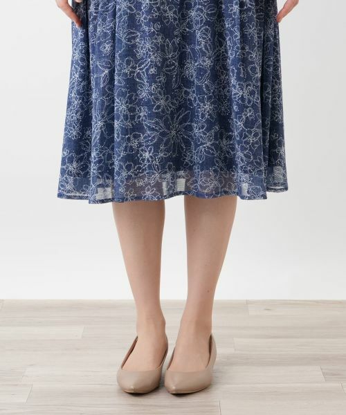 Leilian PLUS HOUSE / レリアンプラスハウス ドレス | フラワー柄フレアワンピース【Leilian WHITE LABEL】 | 詳細13