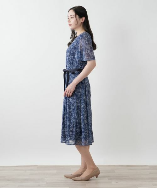 Leilian PLUS HOUSE / レリアンプラスハウス ドレス | フラワー柄フレアワンピース【Leilian WHITE LABEL】 | 詳細2