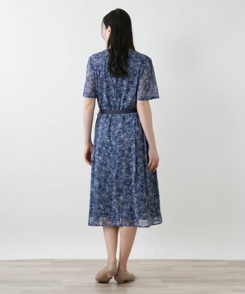レリアン Leilian★１枚で活躍♪青系花柄ロングワンピース ワンピース・ドレス | レリアン公式オンラインストア