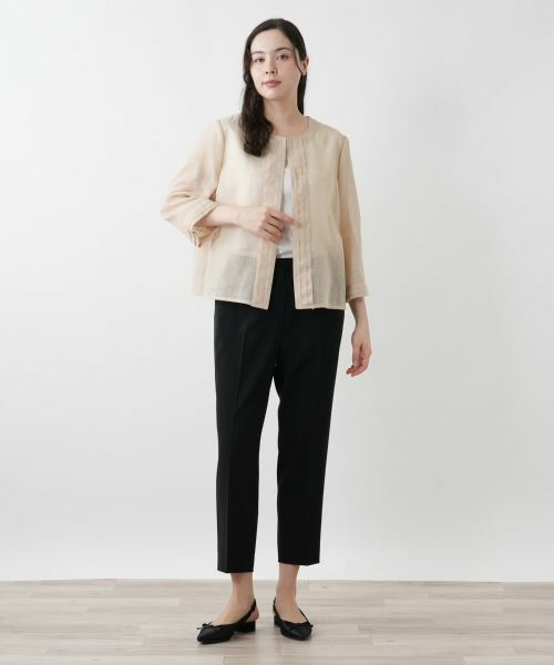 Leilian PLUS HOUSE / レリアンプラスハウス テーラードジャケット | ノーカラージャケット【Leilian WHITE LABEL】 | 詳細1