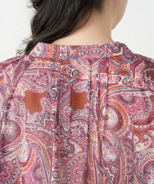 Leilian PLUS HOUSE / レリアンプラスハウス シャツ・ブラウス | ペイズリー柄バンドカラーブラウス【Leilian WHITE LABEL】 | 詳細11