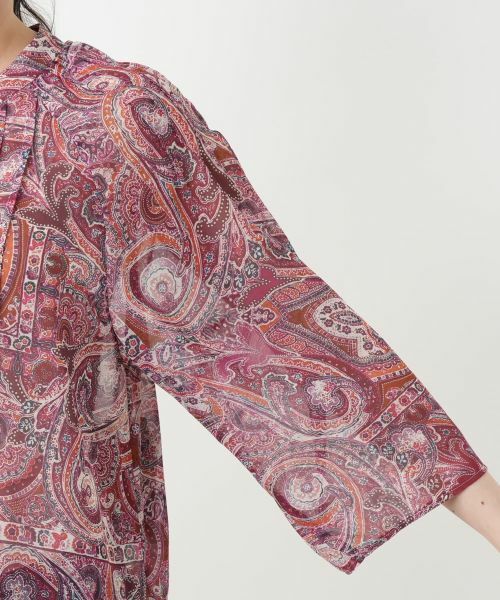 Leilian PLUS HOUSE / レリアンプラスハウス シャツ・ブラウス | ペイズリー柄バンドカラーブラウス【Leilian WHITE LABEL】 | 詳細12