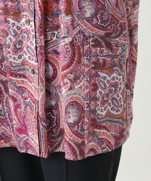 Leilian PLUS HOUSE / レリアンプラスハウス シャツ・ブラウス | ペイズリー柄バンドカラーブラウス【Leilian WHITE LABEL】 | 詳細13