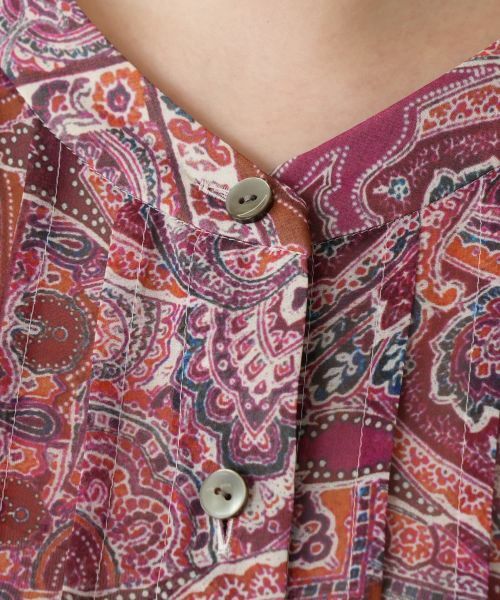 Leilian PLUS HOUSE / レリアンプラスハウス シャツ・ブラウス | ペイズリー柄バンドカラーブラウス【Leilian WHITE LABEL】 | 詳細14