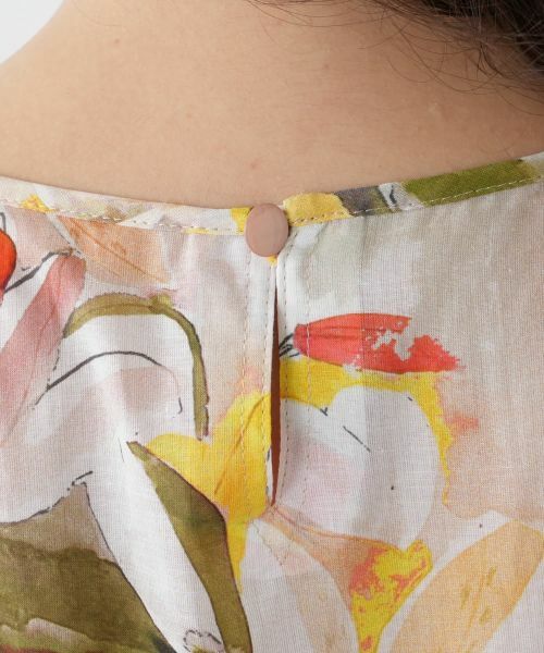 Leilian PLUS HOUSE / レリアンプラスハウス シャツ・ブラウス | プリントペプラムブラウス【Leilian WHITE LABEL】 | 詳細11