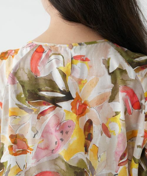 Leilian PLUS HOUSE / レリアンプラスハウス シャツ・ブラウス | プリントペプラムブラウス【Leilian WHITE LABEL】 | 詳細8