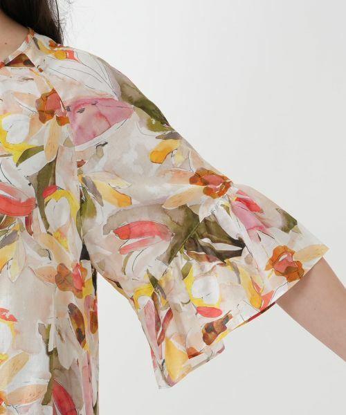 Leilian PLUS HOUSE / レリアンプラスハウス シャツ・ブラウス | プリントペプラムブラウス【Leilian WHITE LABEL】 | 詳細9
